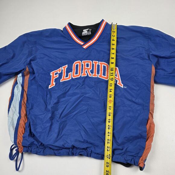 Florida Gators Jacket Mens Medium Reversible Pullover NCAA College Blue Starter - Picture 3 of 13